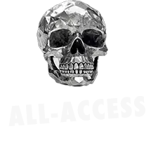 All-Access skull badge for Scaregrounds PDX